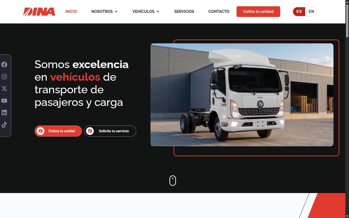 Página de inicio de DINA